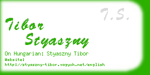 tibor styaszny business card